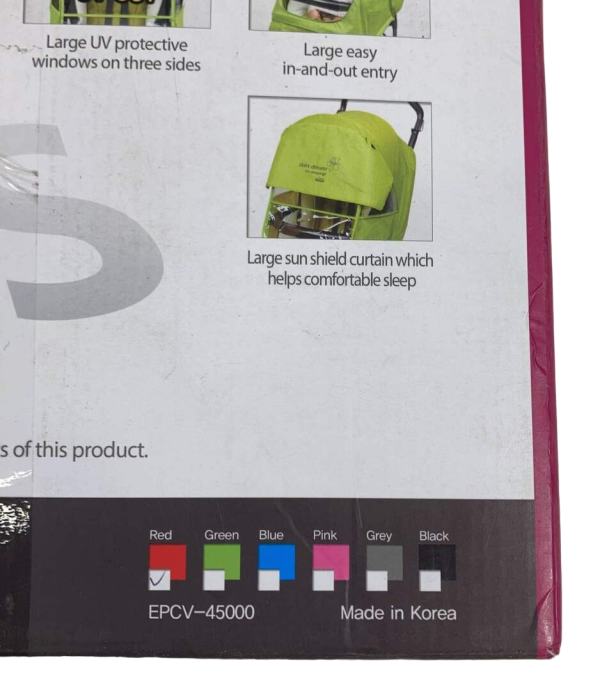 Manito Elegance Plus Stroller Weather Shield Rain Cover, Red For Sale - Image 5