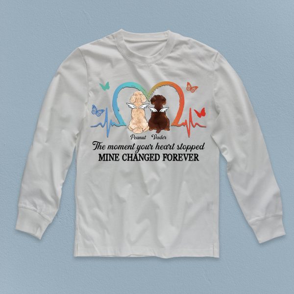 The Moment Your Heart Stopped Mine Changed Forever Dog Personalized Shirt, Personalized Gift for Dog Lovers, Dog Dad, Dog Mom - TS276PS02 Online Sale - Image 4