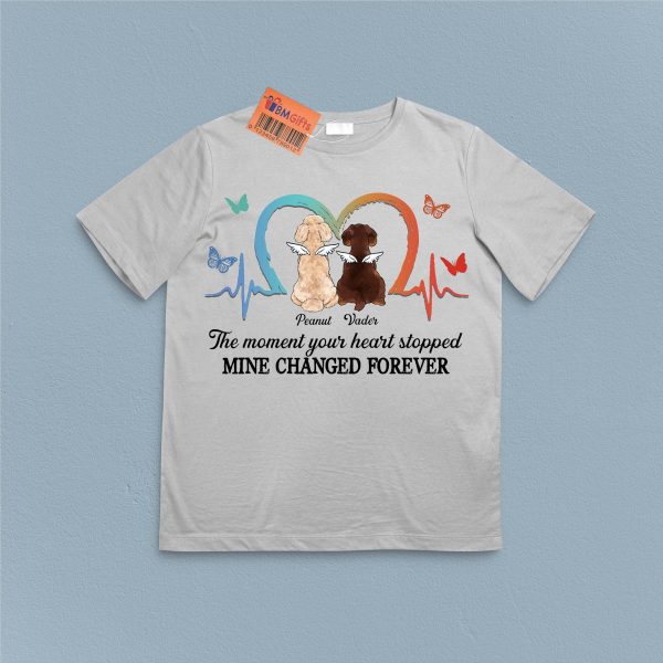 The Moment Your Heart Stopped Mine Changed Forever Dog Personalized Shirt, Personalized Gift for Dog Lovers, Dog Dad, Dog Mom - TS276PS02 Online Sale - Image 5